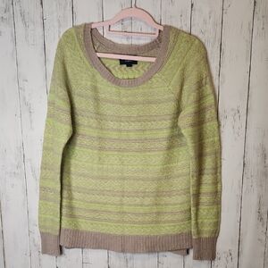 🎅American Eagle Outfitters Lime and Taupe Sweater XL